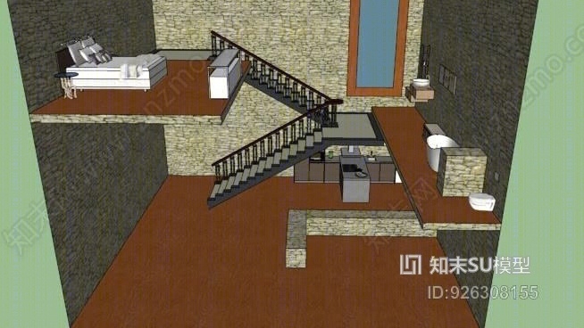 阁楼SU模型下载【ID:926308155】