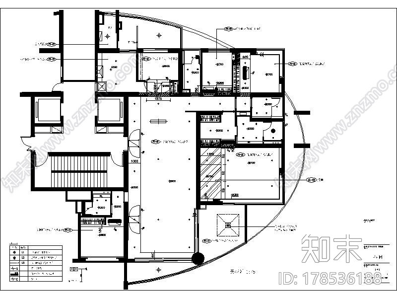 [四川]现代简约不规则户型3居室室内设计全套CAD施工图施工图下载【ID:178536188】