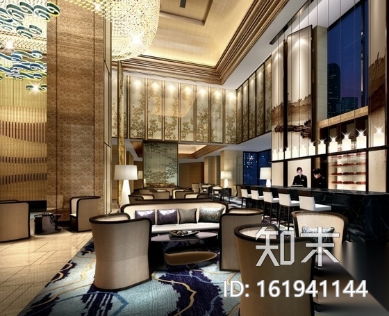 [江苏]时尚商务酒店室内装修CAD施工图（含效果）cad施工图下载【ID:161941144】