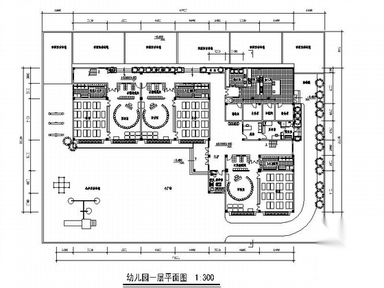 某三册、局部四层幼儿园设计方案图cad施工图下载【ID:166066186】