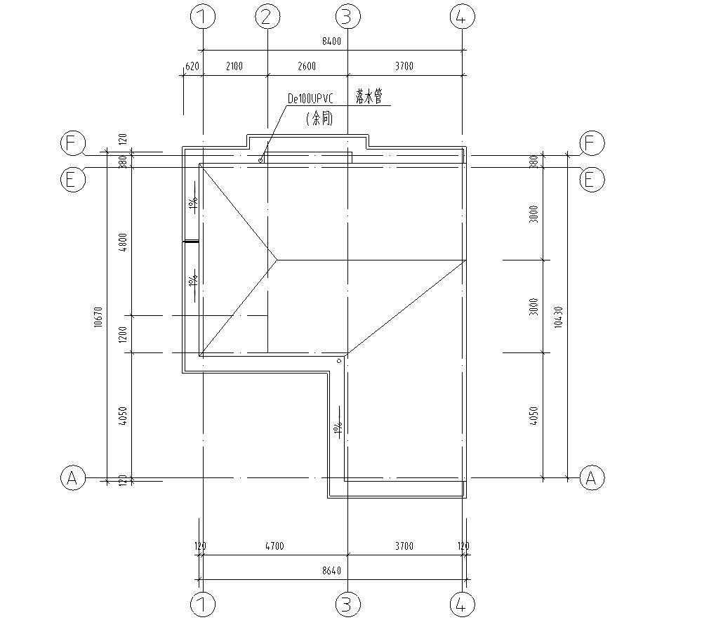 砖混结构独栋别墅建筑施工图设计（CAD+效果图）cad施工图下载【ID:149891132】