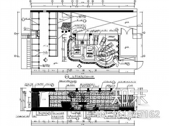 [深圳]大型洗浴空间男宾桑拿区装修图cad施工图下载【ID:161847162】