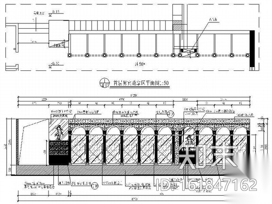 [深圳]大型洗浴空间男宾桑拿区装修图cad施工图下载【ID:161847162】