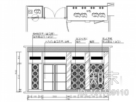 某时尚浪漫婚纱店面室内装修图（含效果）cad施工图下载【ID:161720110】