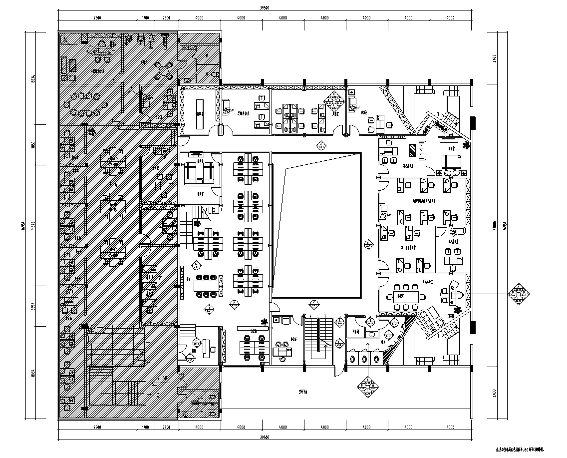 [河南]某办公室整套详细施工图cad施工图下载【ID:161750190】