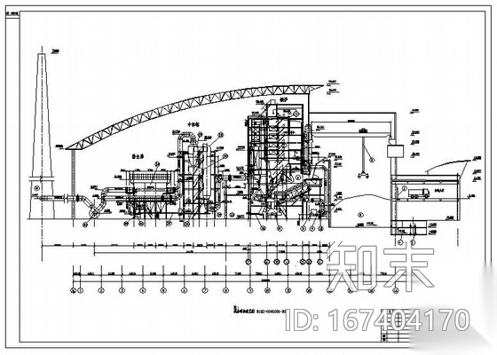 江苏某垃圾焚烧发电厂工艺流程图施工图下载【ID:167404170】