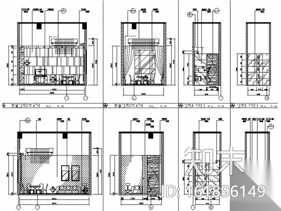 [重庆]某现代简约酒店茶室室内精装修设计施工图施工图下载【ID:161896149】