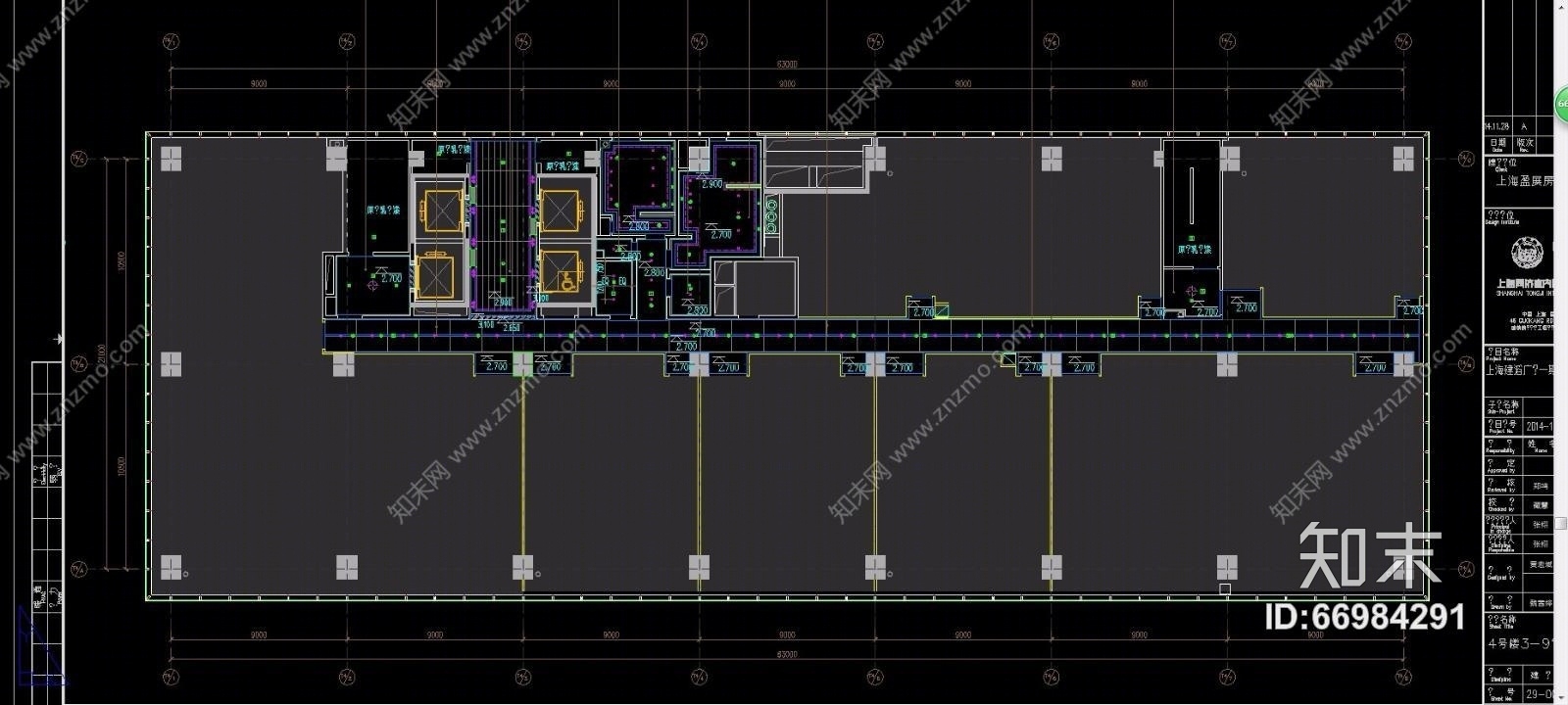 建滔广场一期办公工程（CAD施工图纸）cad施工图下载【ID:66984291】