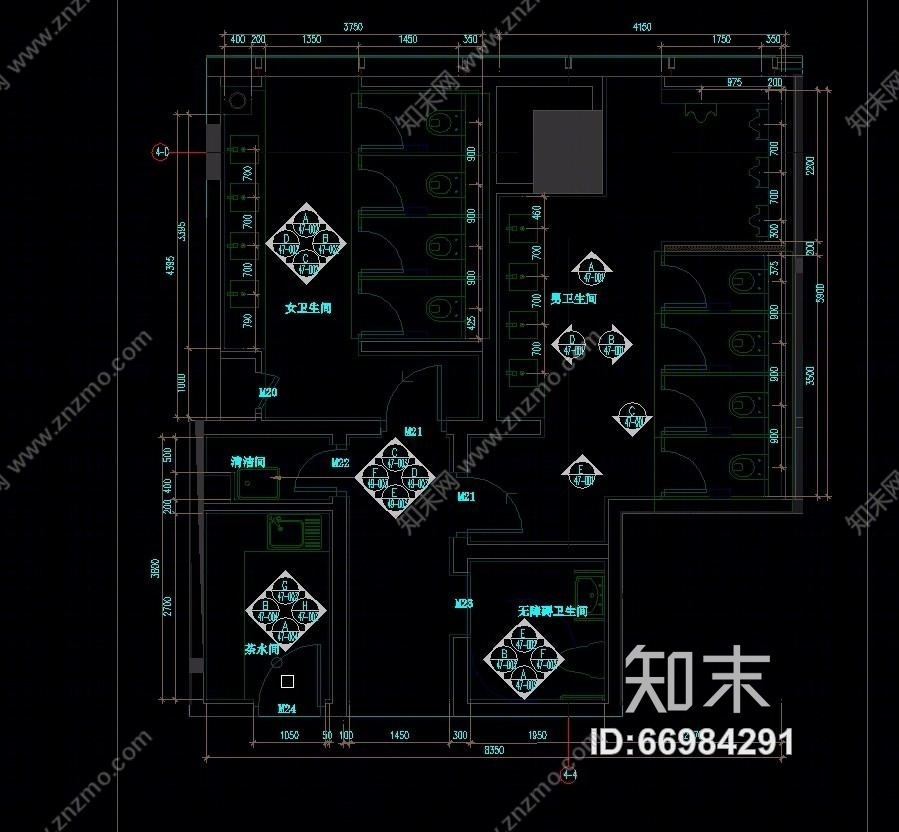 建滔广场一期办公工程（CAD施工图纸）cad施工图下载【ID:66984291】