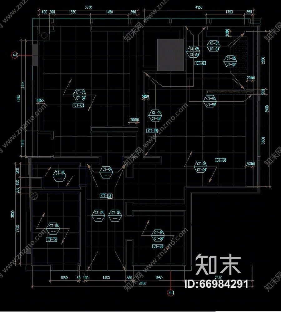 建滔广场一期办公工程（CAD施工图纸）cad施工图下载【ID:66984291】