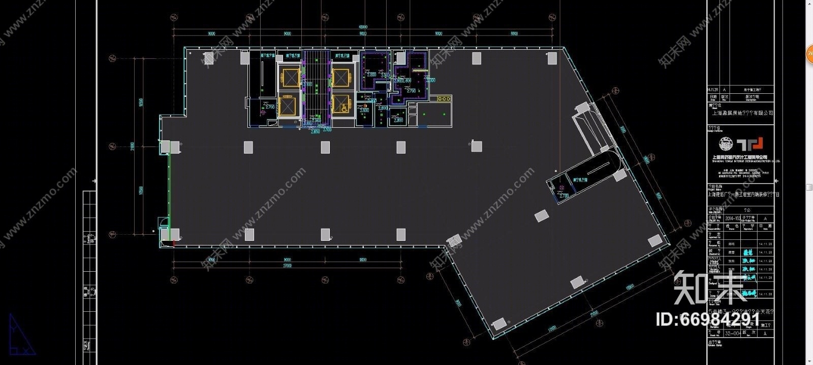 建滔广场一期办公工程（CAD施工图纸）cad施工图下载【ID:66984291】