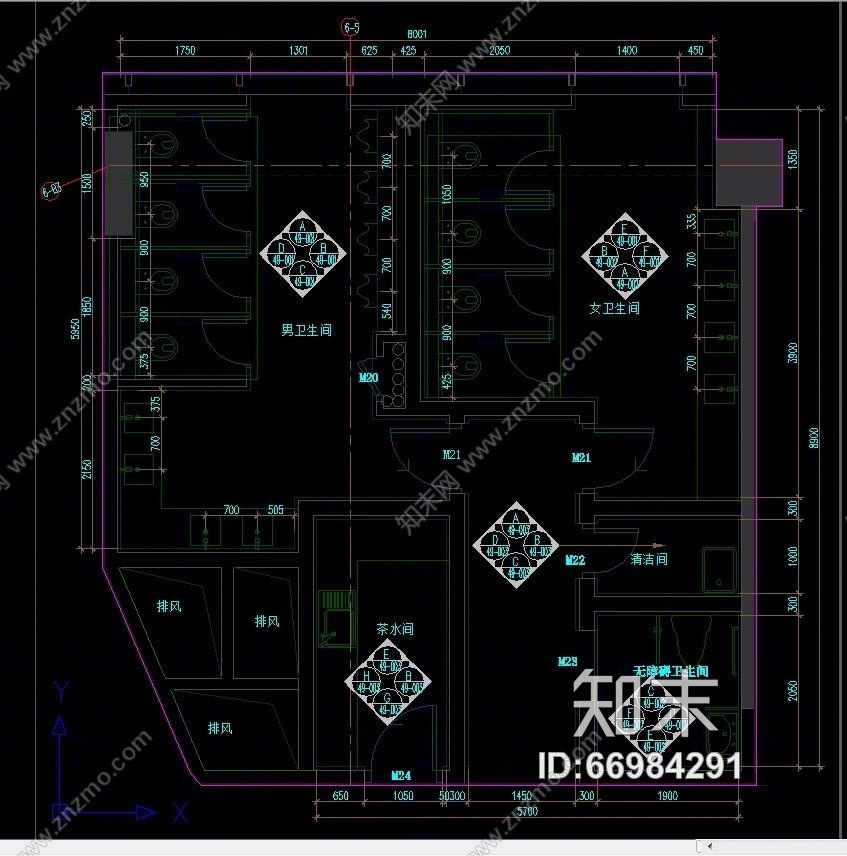 建滔广场一期办公工程（CAD施工图纸）cad施工图下载【ID:66984291】