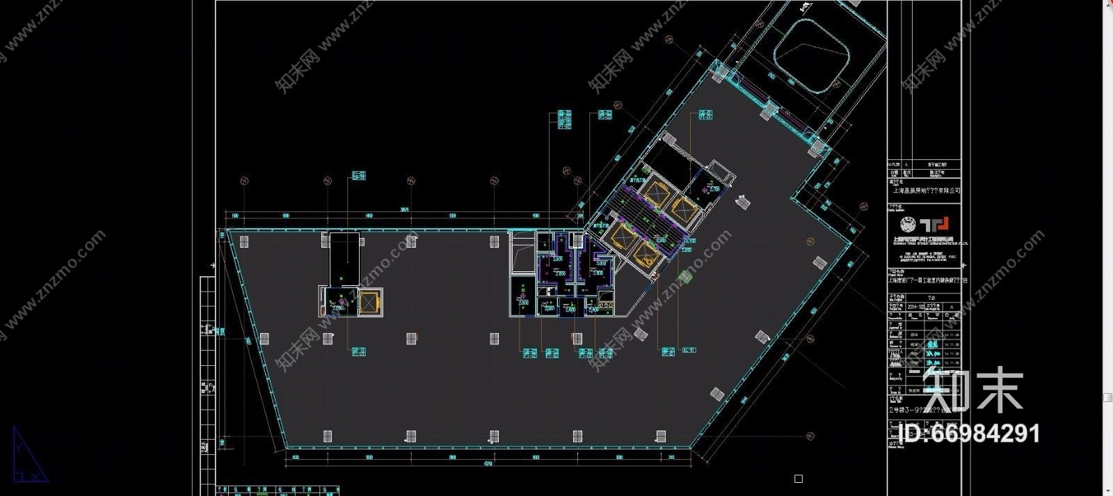 建滔广场一期办公工程（CAD施工图纸）cad施工图下载【ID:66984291】