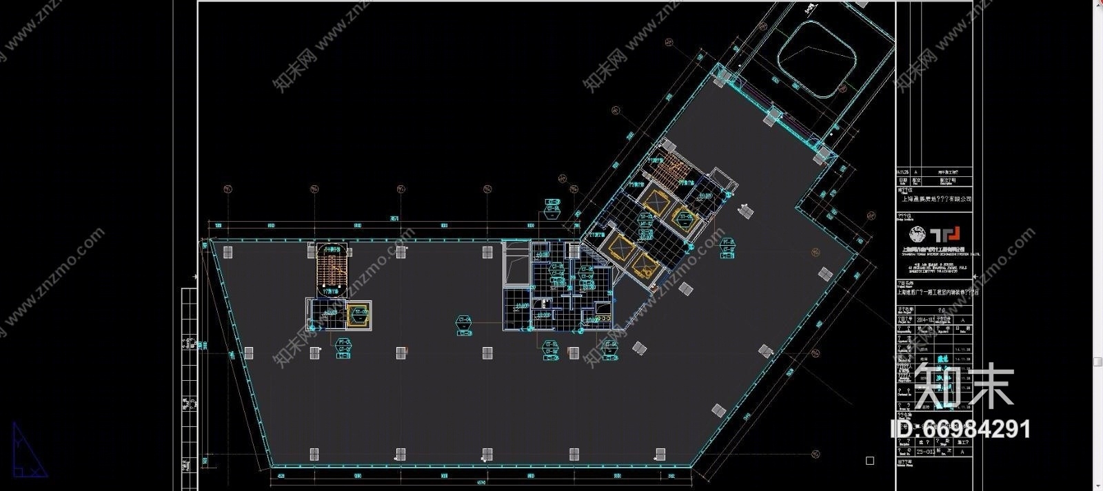 建滔广场一期办公工程（CAD施工图纸）cad施工图下载【ID:66984291】