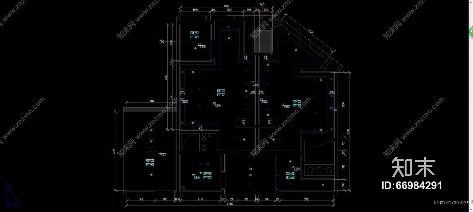 建滔广场一期办公工程（CAD施工图纸）cad施工图下载【ID:66984291】