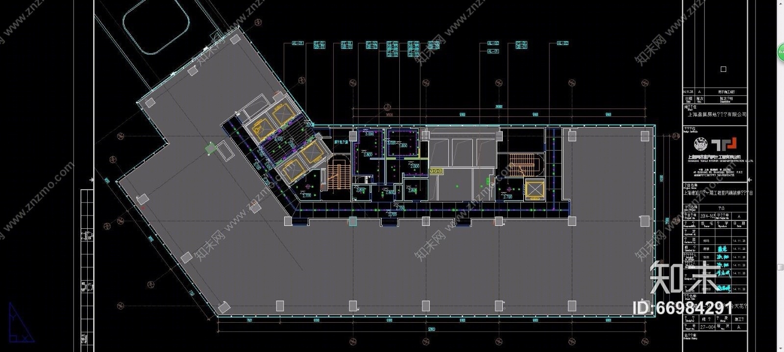 建滔广场一期办公工程（CAD施工图纸）cad施工图下载【ID:66984291】