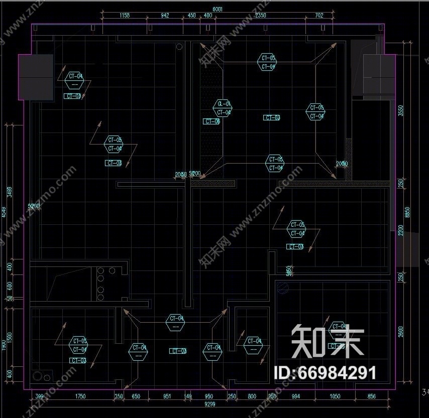 建滔广场一期办公工程（CAD施工图纸）cad施工图下载【ID:66984291】