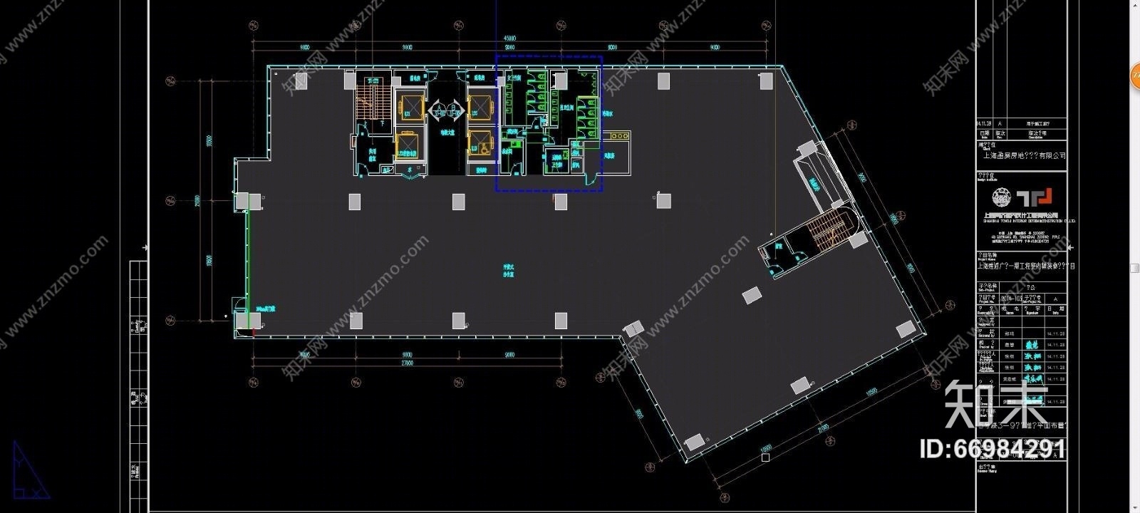 建滔广场一期办公工程（CAD施工图纸）cad施工图下载【ID:66984291】