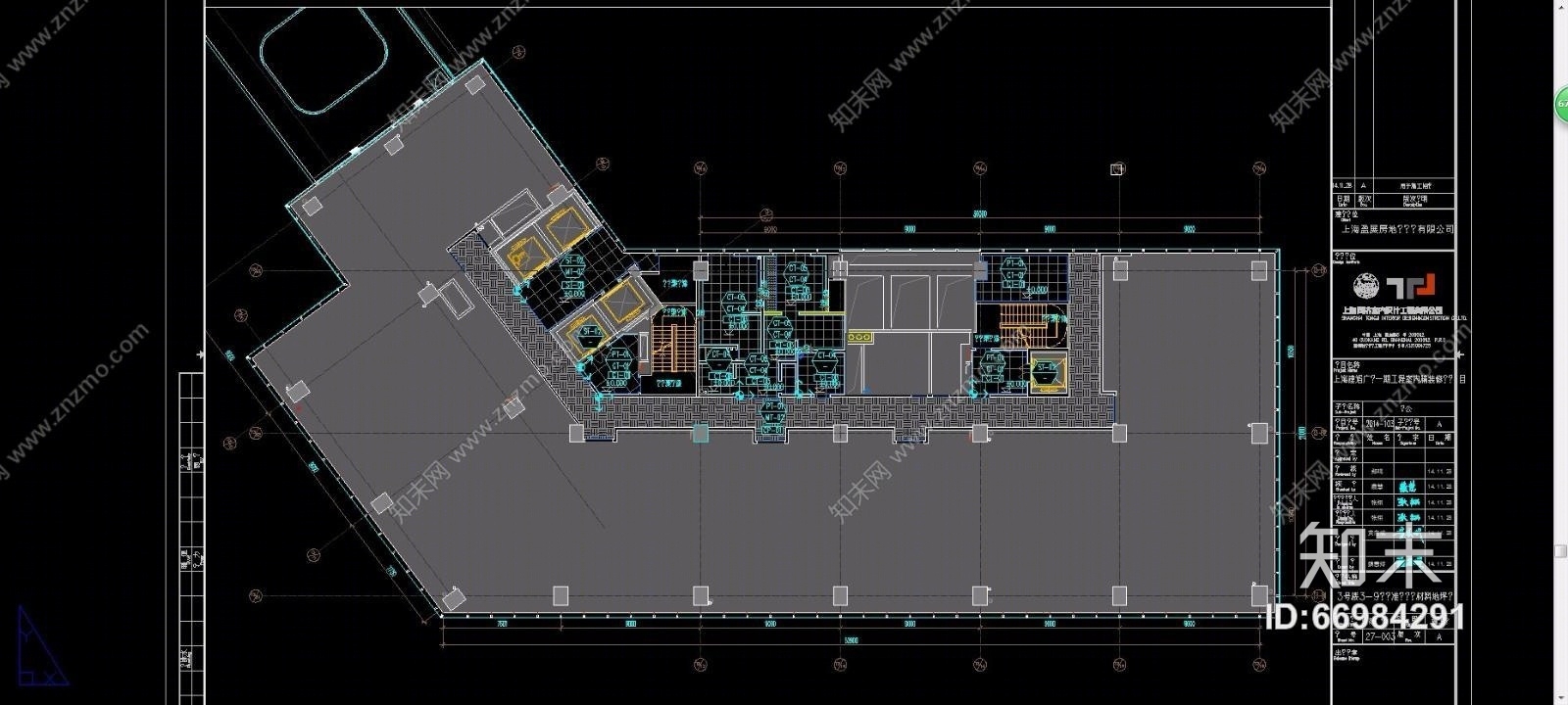 建滔广场一期办公工程（CAD施工图纸）cad施工图下载【ID:66984291】