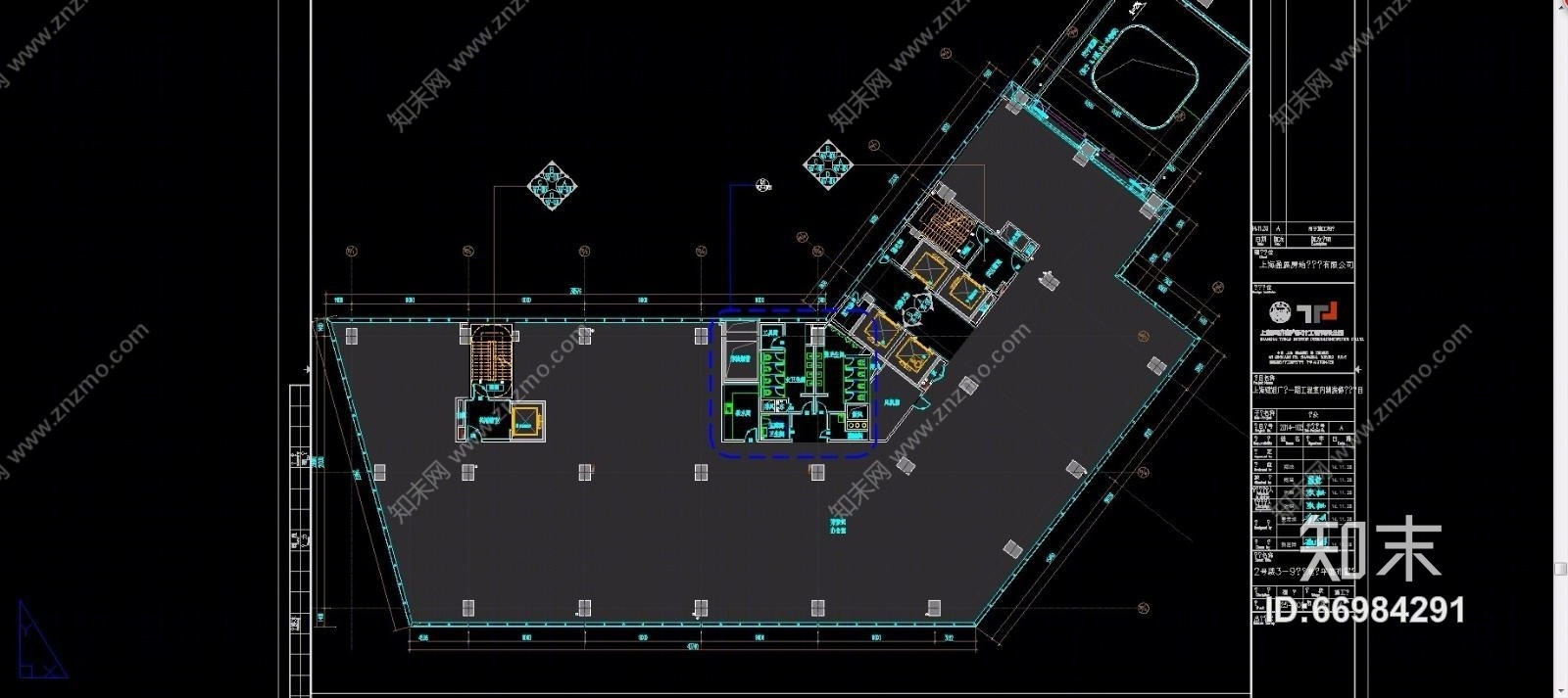 建滔广场一期办公工程（CAD施工图纸）cad施工图下载【ID:66984291】