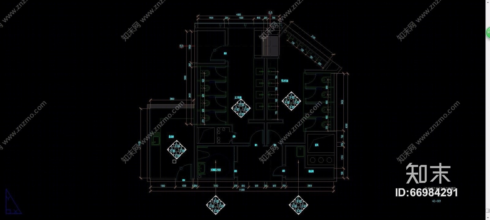 建滔广场一期办公工程（CAD施工图纸）cad施工图下载【ID:66984291】