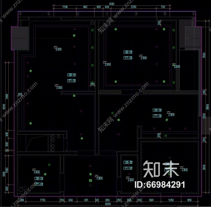 建滔广场一期办公工程（CAD施工图纸）cad施工图下载【ID:66984291】