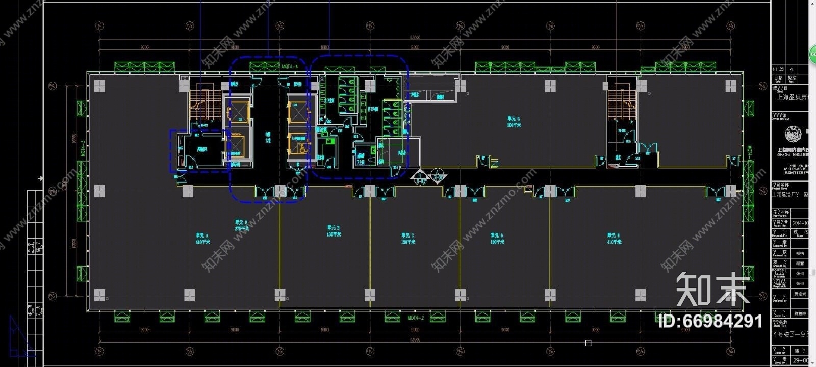 建滔广场一期办公工程（CAD施工图纸）cad施工图下载【ID:66984291】