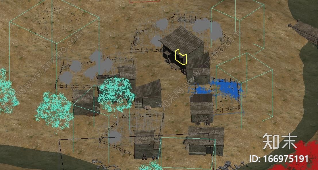 中世纪村庄CG模型下载【ID:166975191】