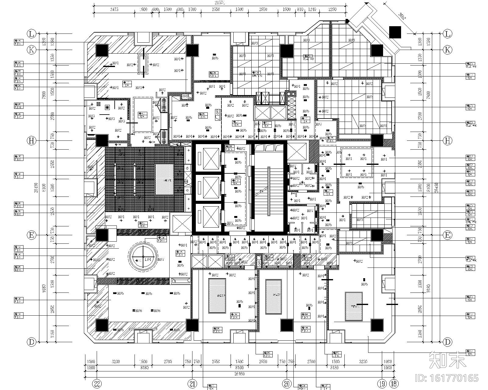 西安富力地产办公空间装修施工图施工图下载【ID:161770165】