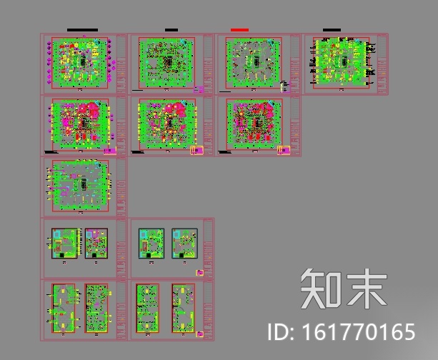 西安富力地产办公空间装修施工图施工图下载【ID:161770165】