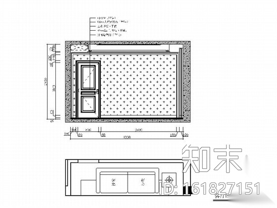 [浙江]现代优雅三居室装修施工图（含效果图）cad施工图下载【ID:161827151】