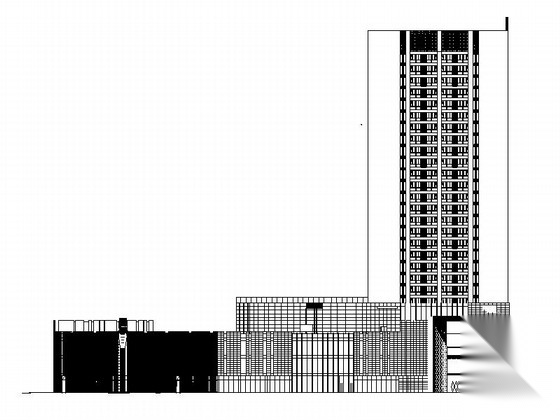 [河北]超高层框架结构幕墙商业综合体建筑施工图cad施工图下载【ID:167918117】