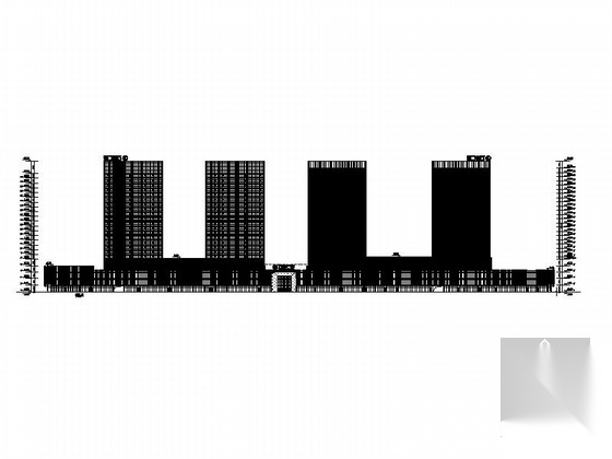 [河北]超高层框架结构幕墙商业综合体建筑施工图cad施工图下载【ID:167918117】