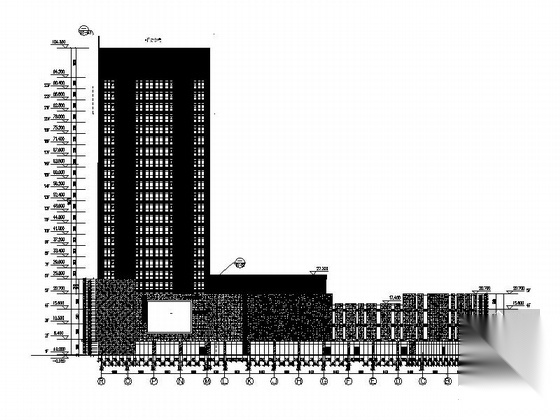 [河北]超高层框架结构幕墙商业综合体建筑施工图cad施工图下载【ID:167918117】