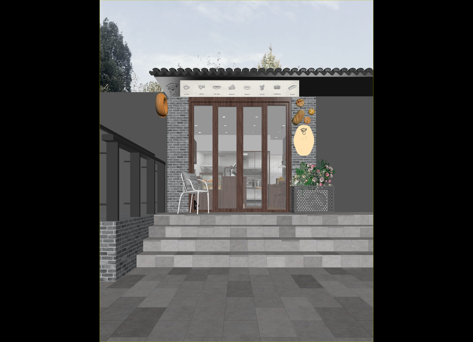 美式咖啡厅3D模型下载【ID:1214836144】