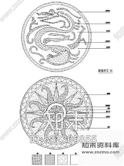 图块/节点优质地面拼花图库施工图下载【ID:832305855】