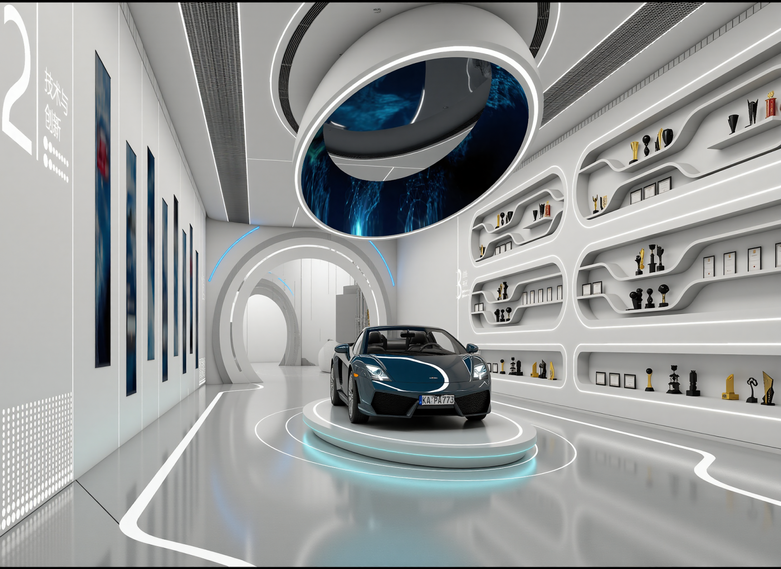 现代汽车展厅3D模型下载【ID:1215109706】