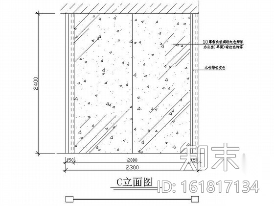 现代办公室装饰设计图（含效果）cad施工图下载【ID:161817134】