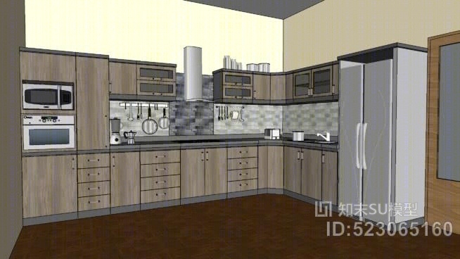 导师厨房套装SU模型下载【ID:523065160】
