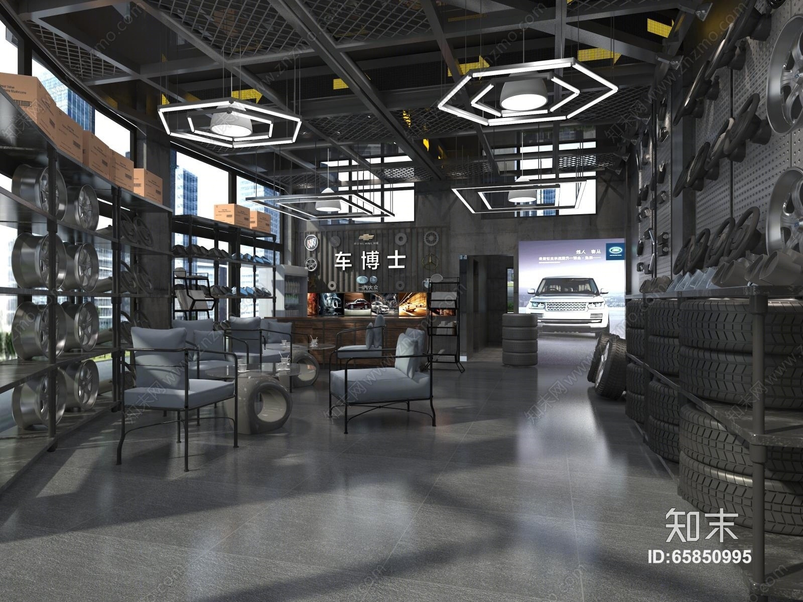 工业汽车大厅接待3D模型下载【ID:65850995】