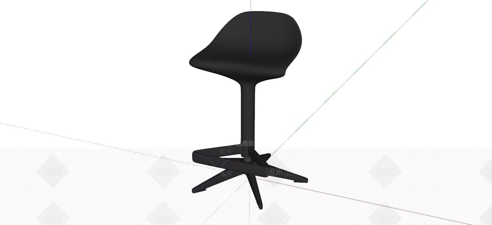 Kartell现代吧台椅SU模型下载【ID:1127869294】