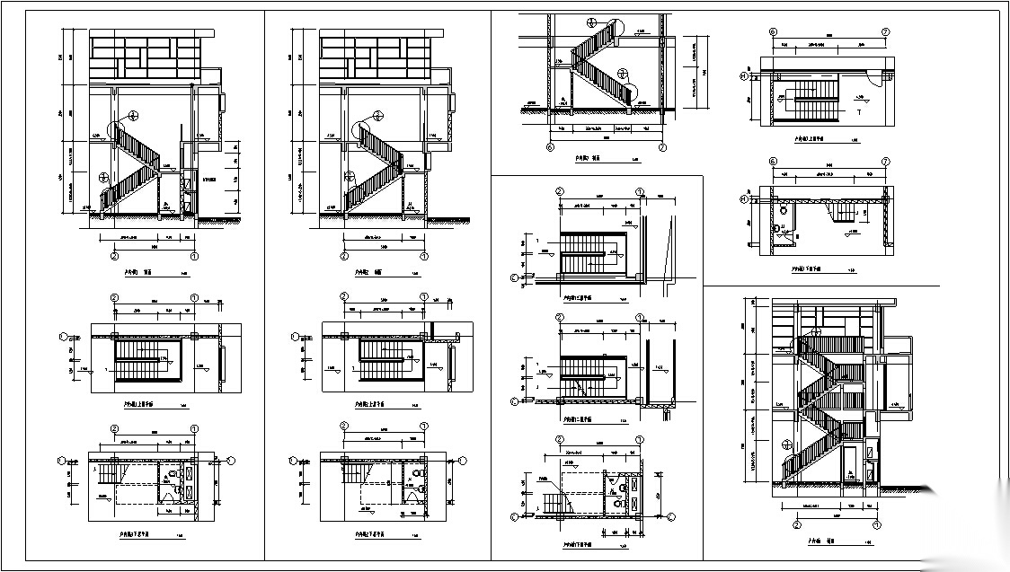 某小区配套二层商业建筑设计方案施工图CAD施工图下载【ID:166204133】