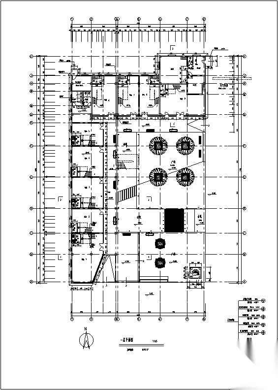 某小区配套二层商业建筑设计方案施工图CAD施工图下载【ID:166204133】