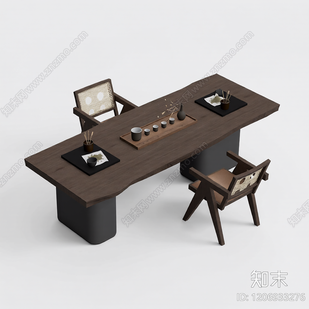 茶桌椅组合3D模型下载【ID:1206933276】