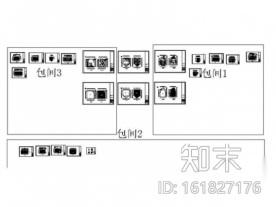 KTV包房设计方案图cad施工图下载【ID:161827176】