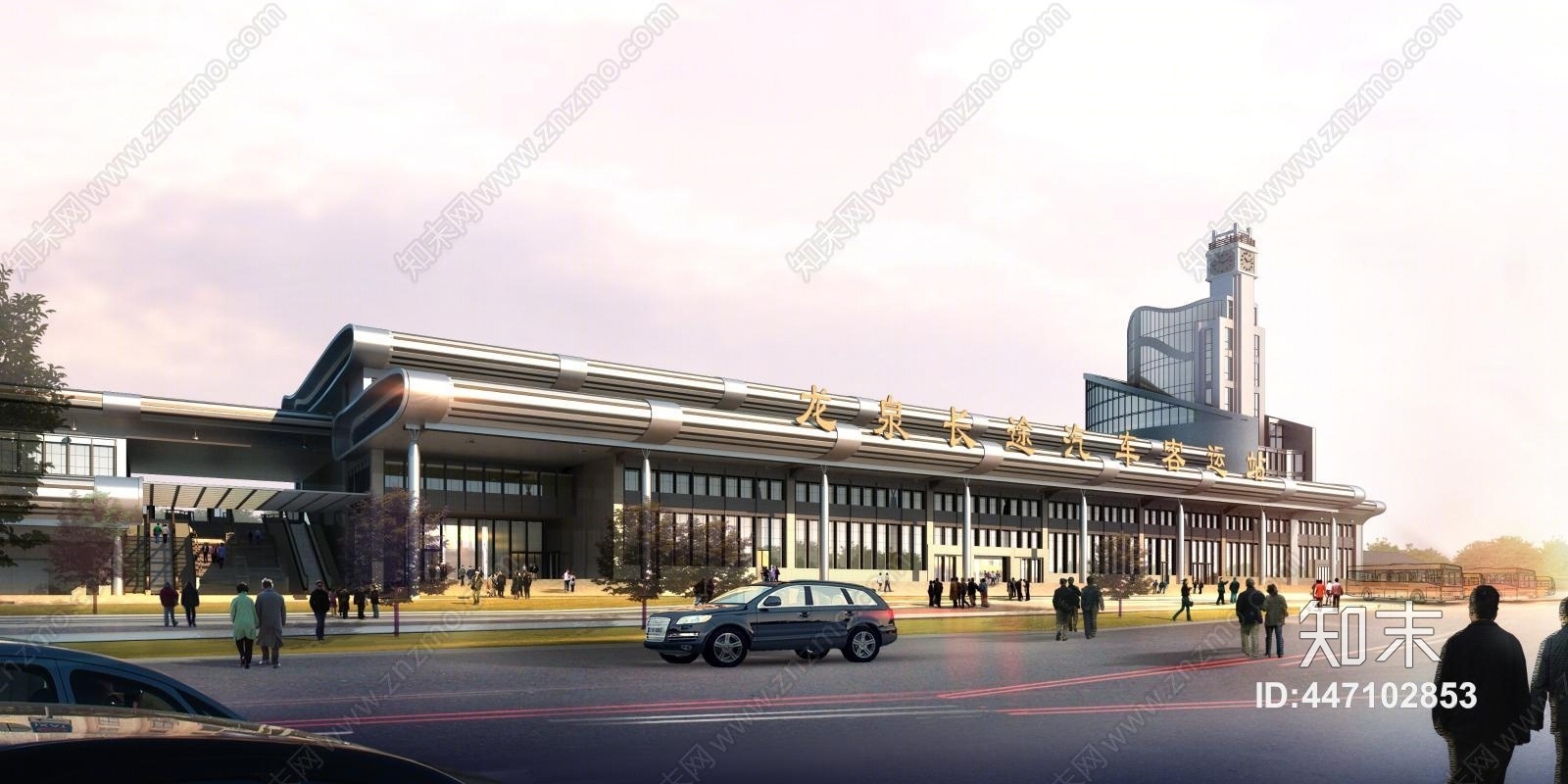 现代长途汽车站3D模型下载【ID:447102853】