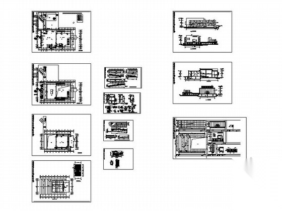 [广东]多层现代风格售楼中心建筑设计施工图（新颖幕墙&...施工图下载【ID:164859177】