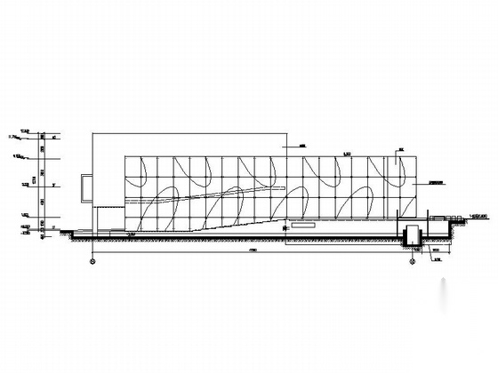 [广东]多层现代风格售楼中心建筑设计施工图（新颖幕墙&...施工图下载【ID:164859177】