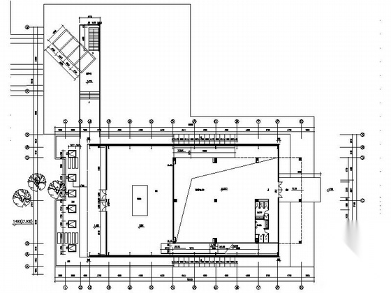 [广东]多层现代风格售楼中心建筑设计施工图（新颖幕墙&...施工图下载【ID:164859177】