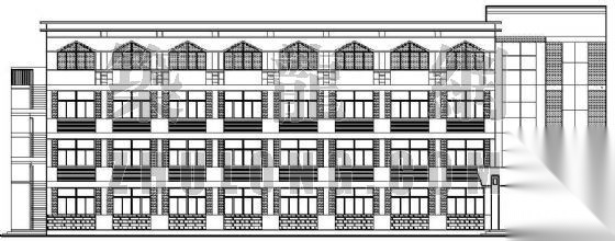 某中学四层宿舍楼建筑施工图cad施工图下载【ID:149575197】